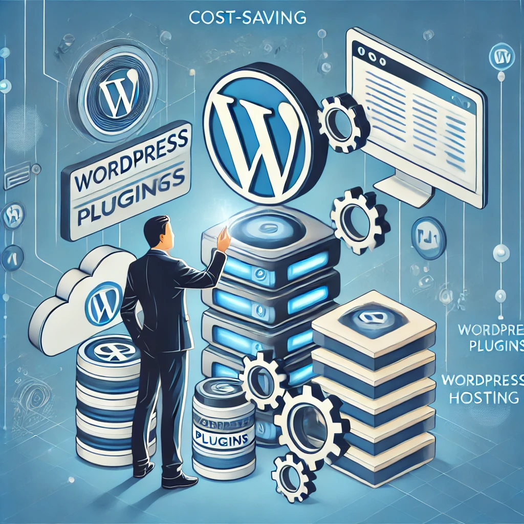 Aquí tienes la imagen principal para la publicación sobre los beneficios de adquirir un hosting WordPress con licencias de plugins incluidas. La ilustración representa un desarrollador interactuando con elementos relacionados con WordPress, resaltando los conceptos de ahorro, eficiencia y experiencia. Espero que esta imagen sea útil para captar la atención de los lectores y reforzar la propuesta de valor de la publicación